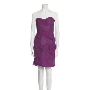 ML‎ Monique Lhuillier Silk A-line Dress.